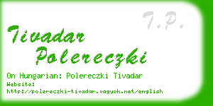 tivadar polereczki business card